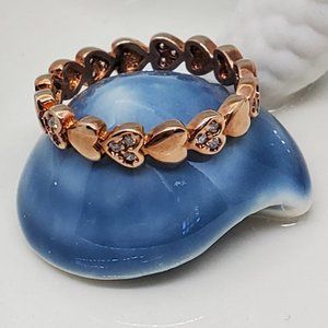 Beautiful Rose Gold Heart Petite Bijoux Ring by Chloe + Isabel